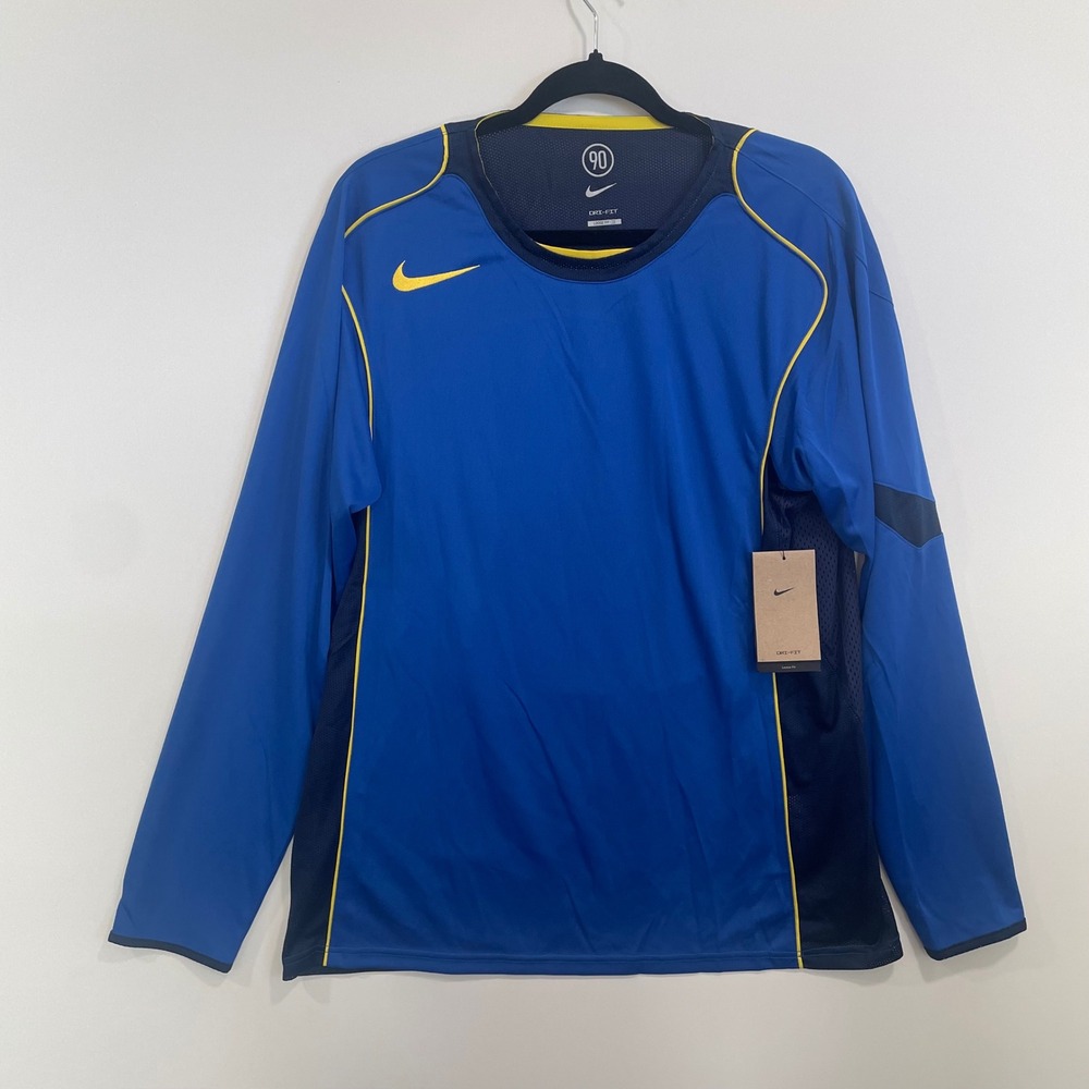 Nike Total 90 Dri-FIT Soccer Training Top Long Sleeve Blue HV3512-480 Mens L